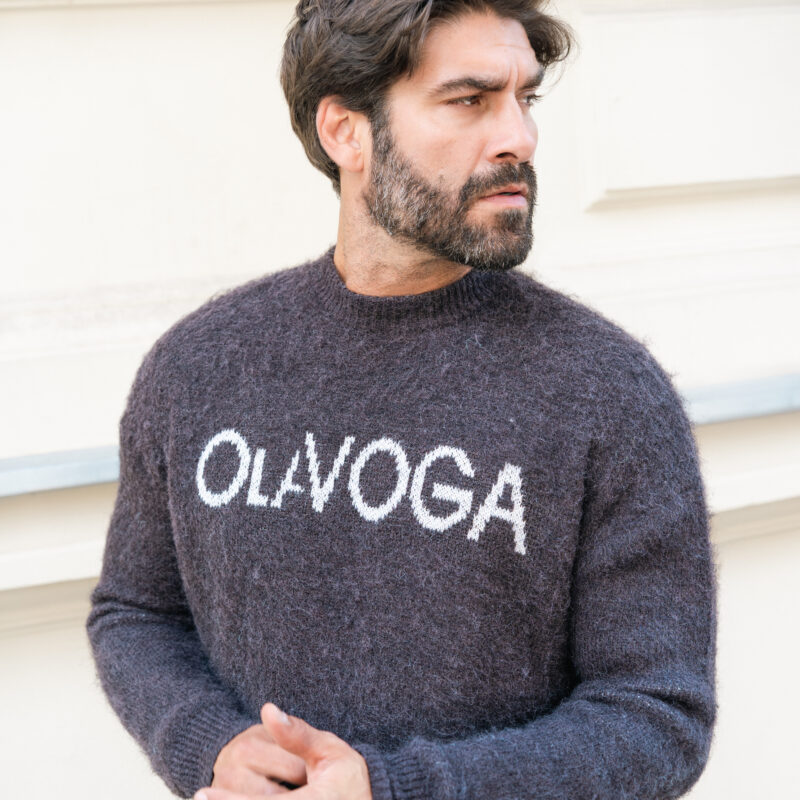 sweter VILA MEN 219 Sweter męski VILA MEN 2026 Brązowy