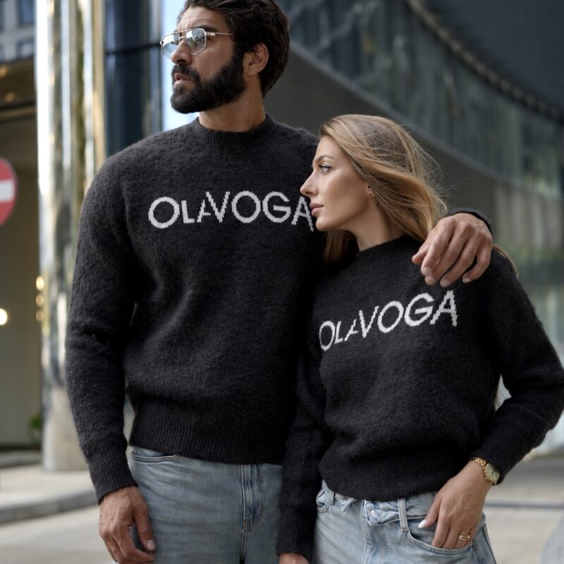 sweter VILA MEN 222 Sweter męski VILA MEN 2026 Brązowy