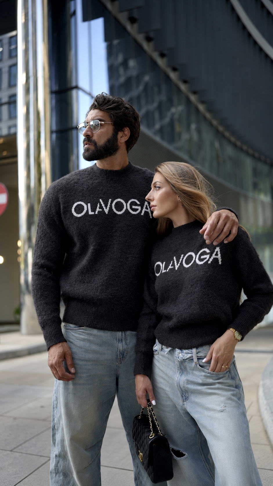 sweter VILA MEN 222 Sweter męski VILA MEN 2026 Brązowy