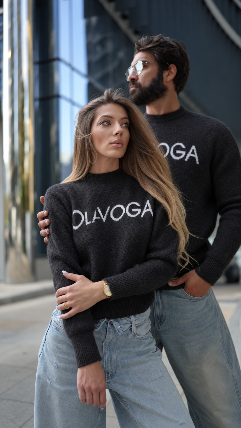 sweter VILA MEN 224 Sweter męski VILA MEN 2026 Brązowy