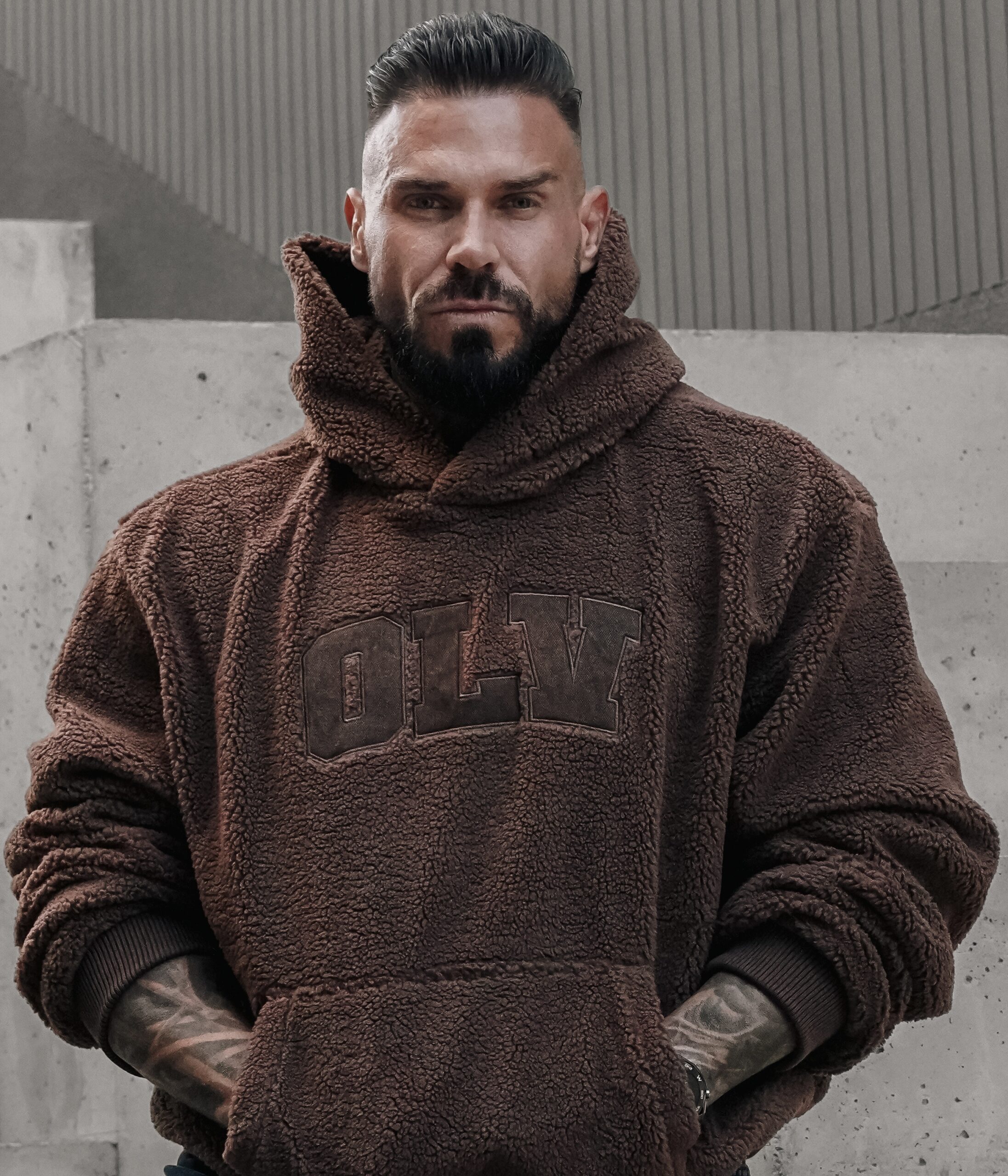 Bluza OROFIOU MEN 319 Bluza UNISEX OROFIOU 2026 Brązowa