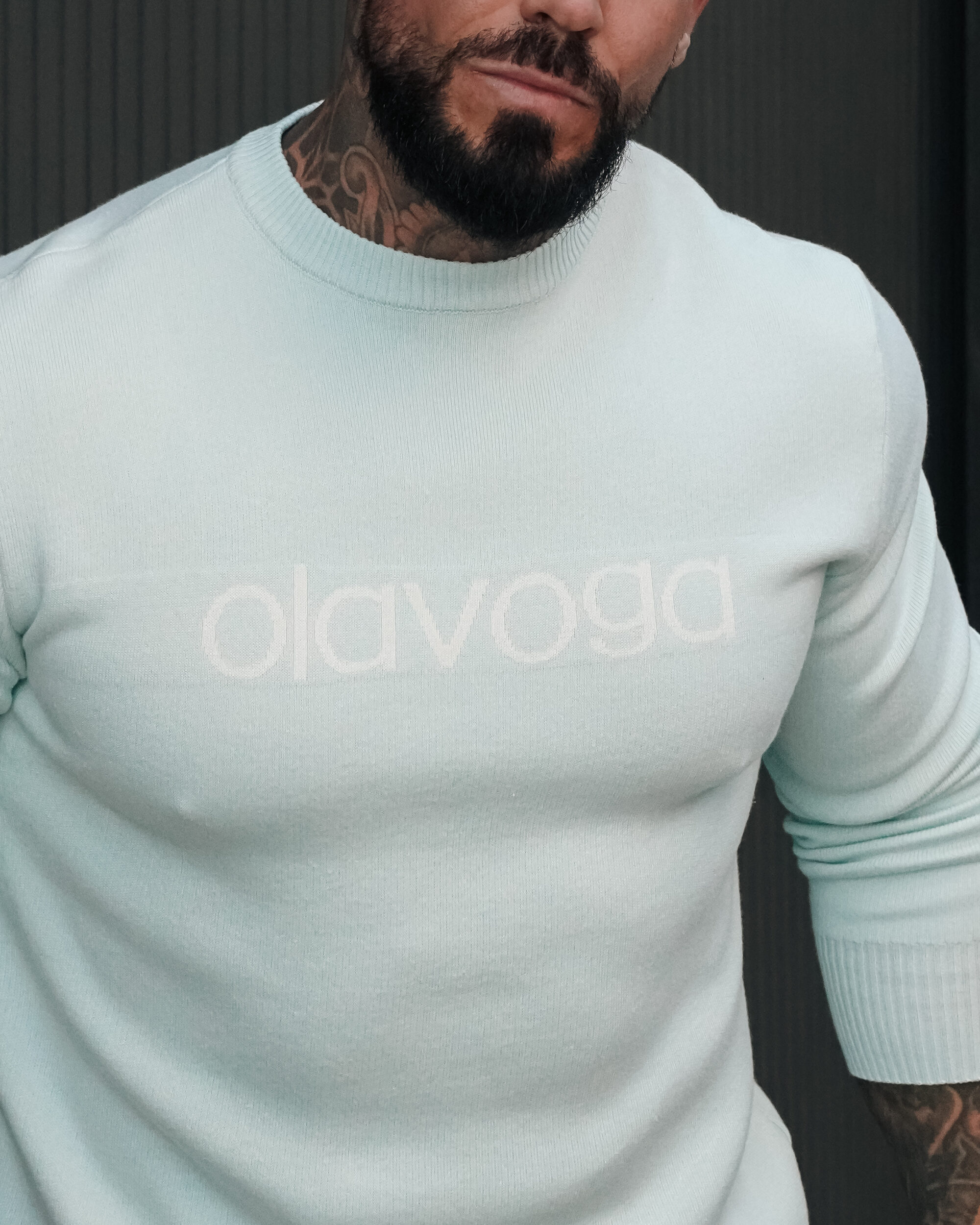 Sweter SALO 402 Sweter męski SALO 2026 Błękitny