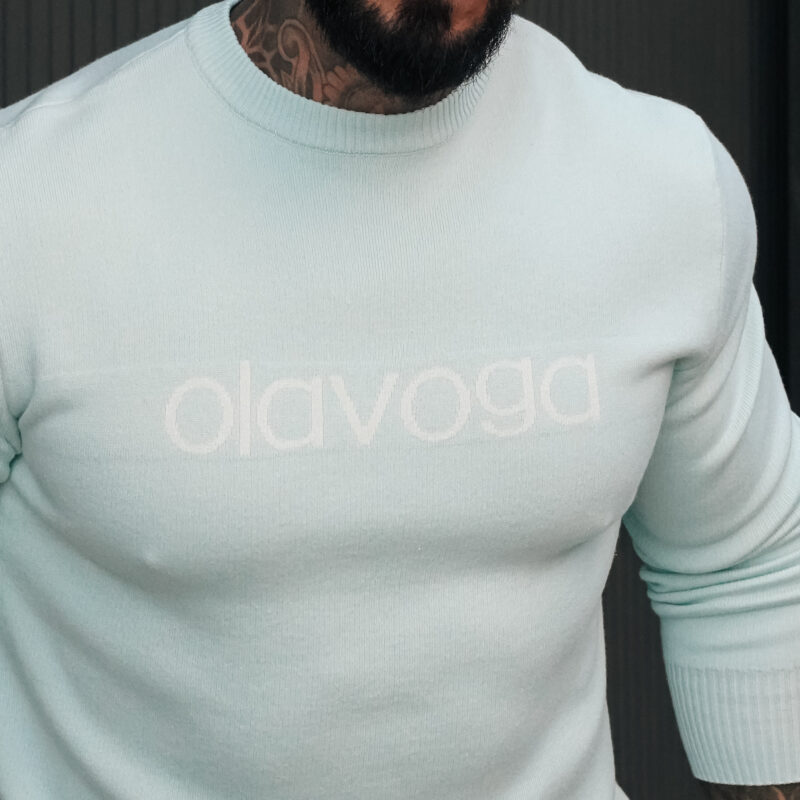 Sweter SALO 402 Sweter męski SALO 2026 Błękitny