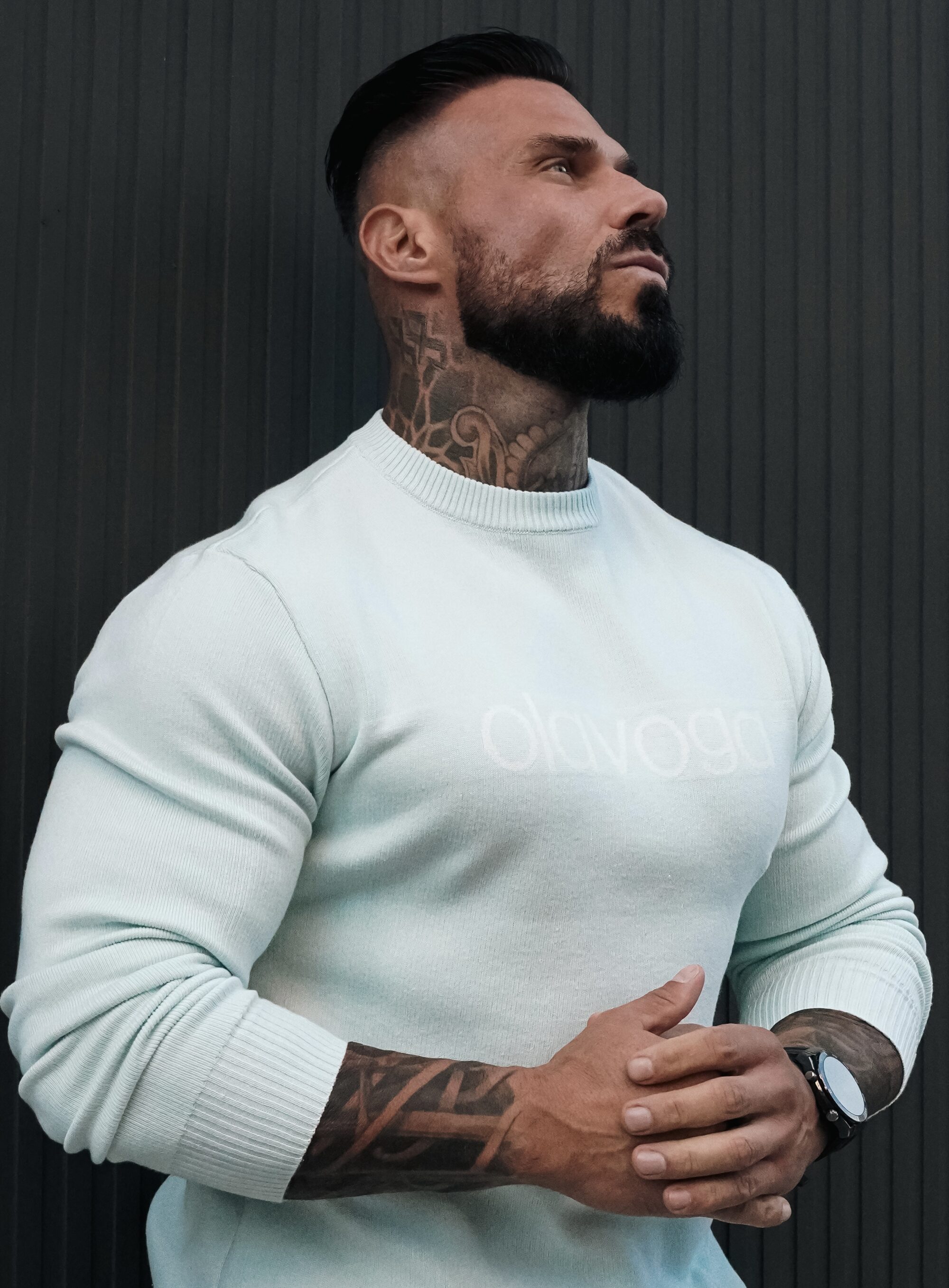 Sweter SALO 403 Sweter męski SALO 2026 Błękitny