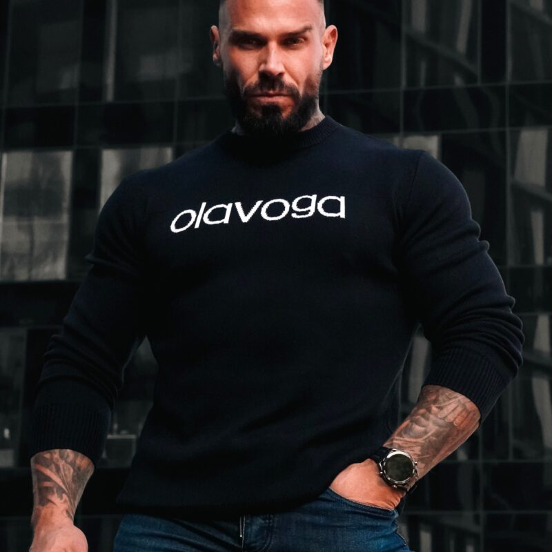 Sweter SALO 410 Sweter męski SALO 2026 Czarny
