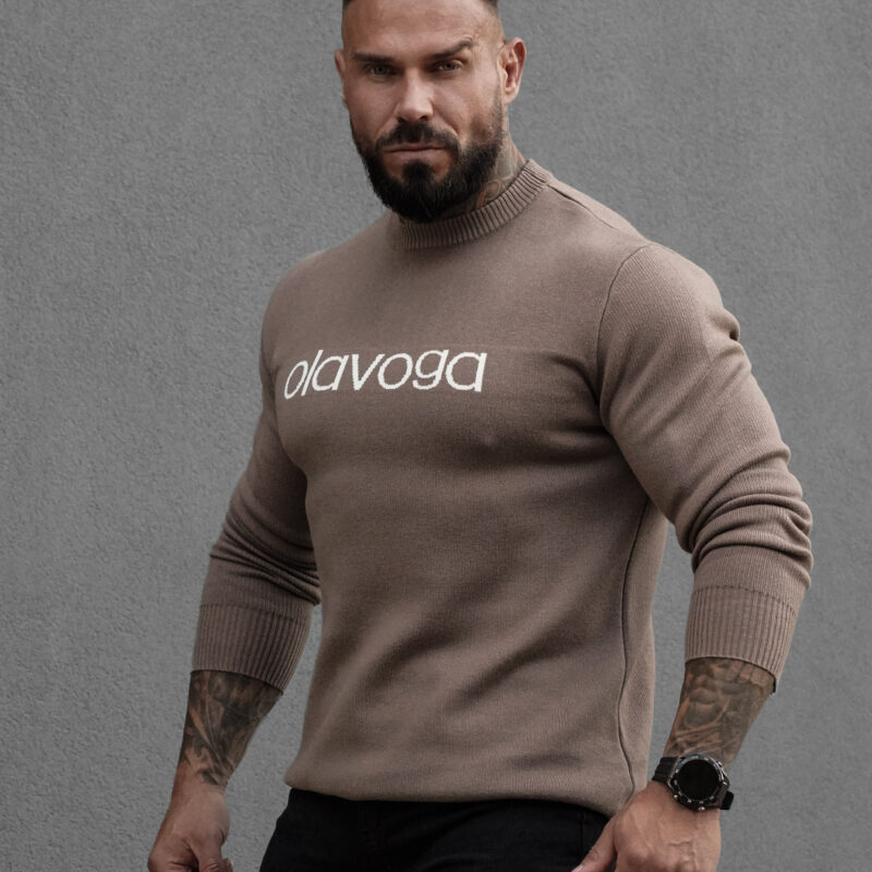 Sweter SALO 411 Sweter męski SALO 2026 Beżowy