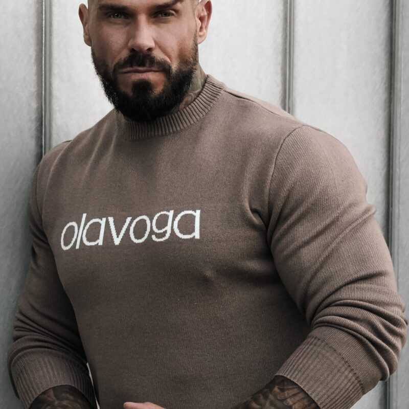 Sweter SALO 413 Sweter męski SALO 2026 Beżowy