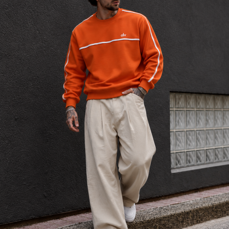 bluza ENUOR 509 Bluza męska ENUOR 2026 Pomarańczowa