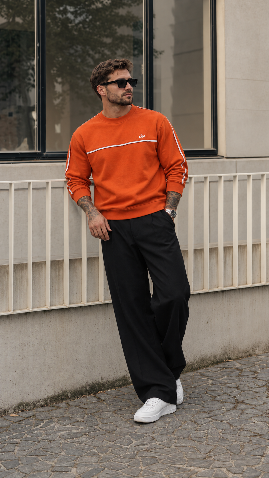bluza ENUOR 510 Bluza męska ENUOR 2026 Pomarańczowa