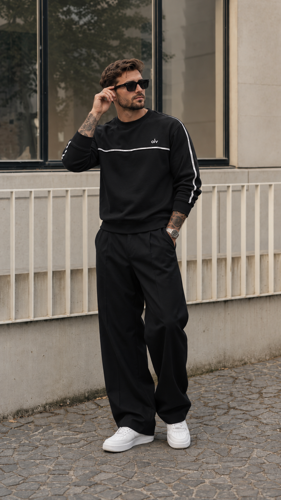 bluza ENUOR 524 Bluza męska ENUOR 2026 Czarna