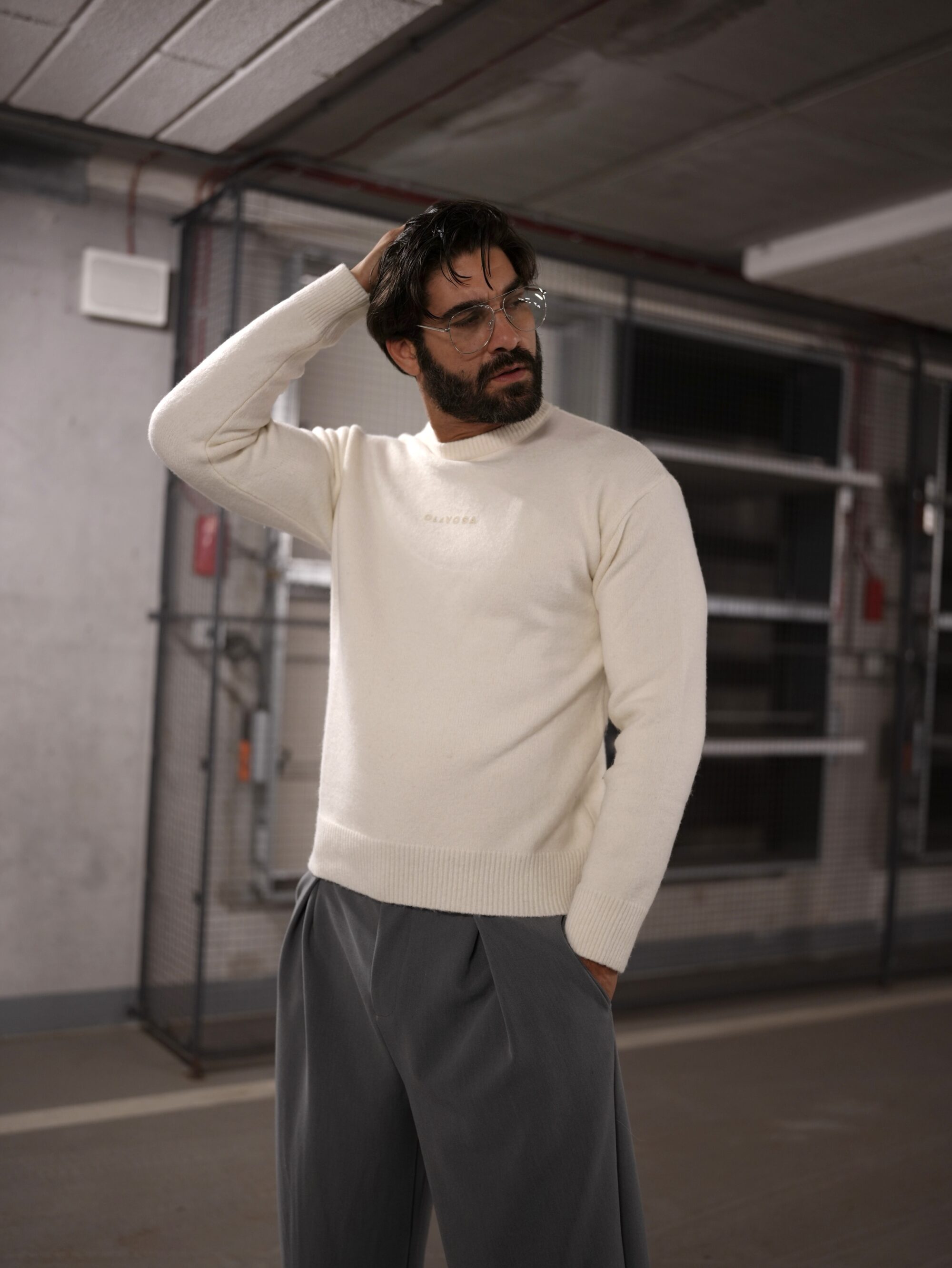 Sweter męski CAIRO 2026 Ecru
