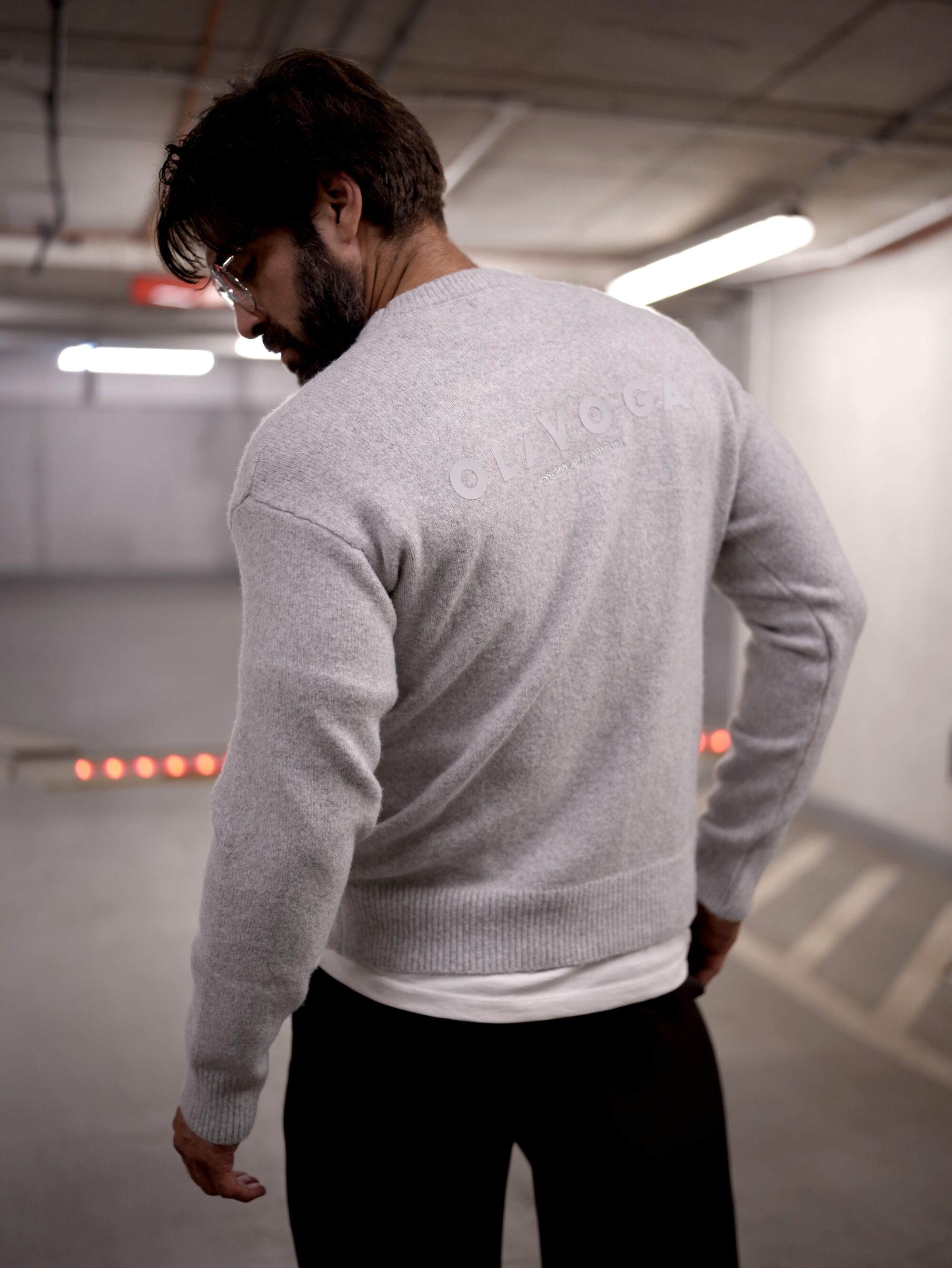 sweter CAIRO 126 Sweter męski CAIRO 2026 Szary