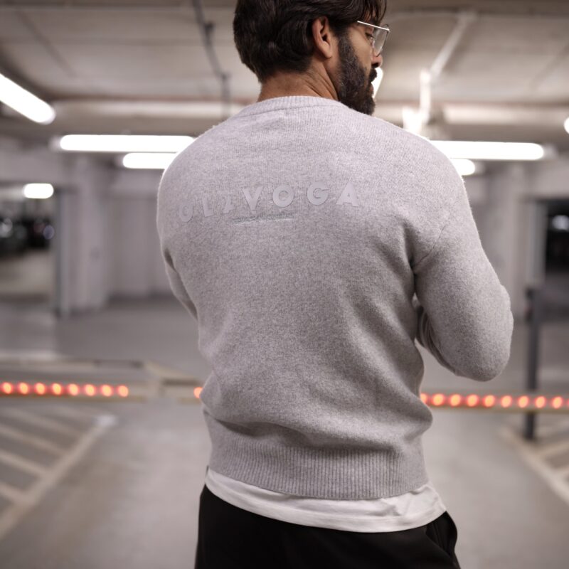 sweter CAIRO 127 Sweter męski CAIRO 2026 Szary