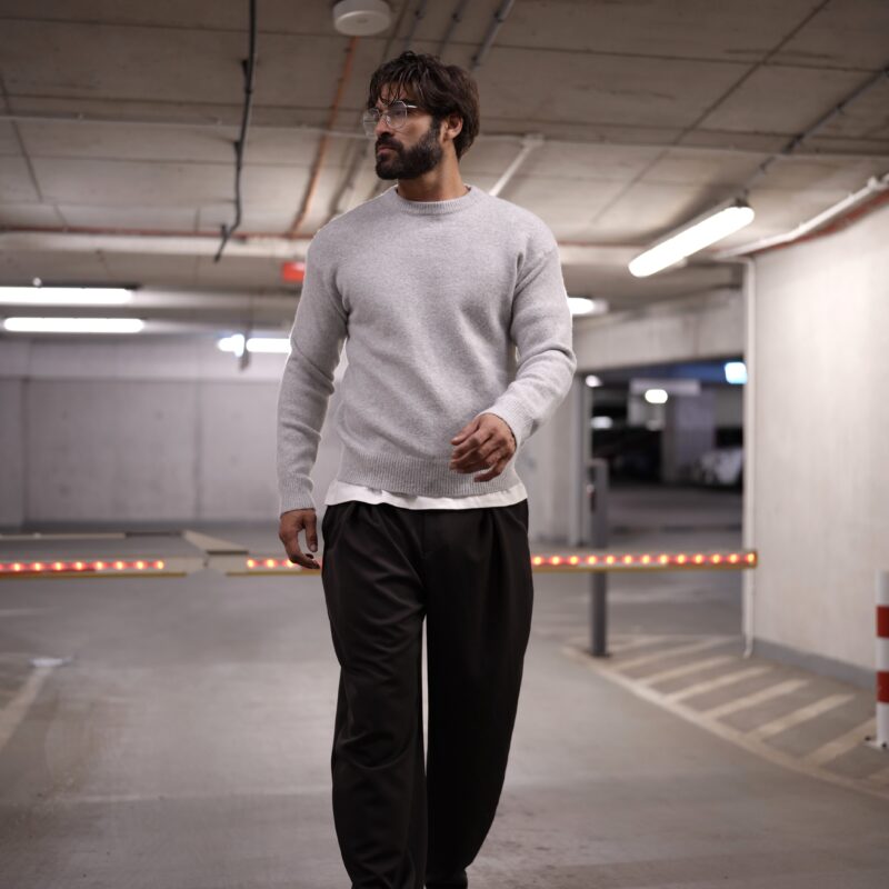 sweter CAIRO 128 Sweter męski CAIRO 2026 Szary
