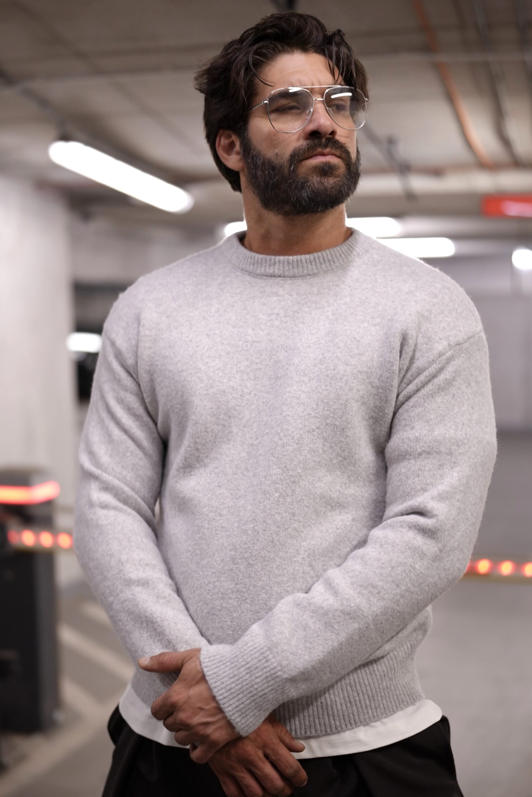 sweter CAIRO 130 Sweter męski CAIRO 2026 Szary