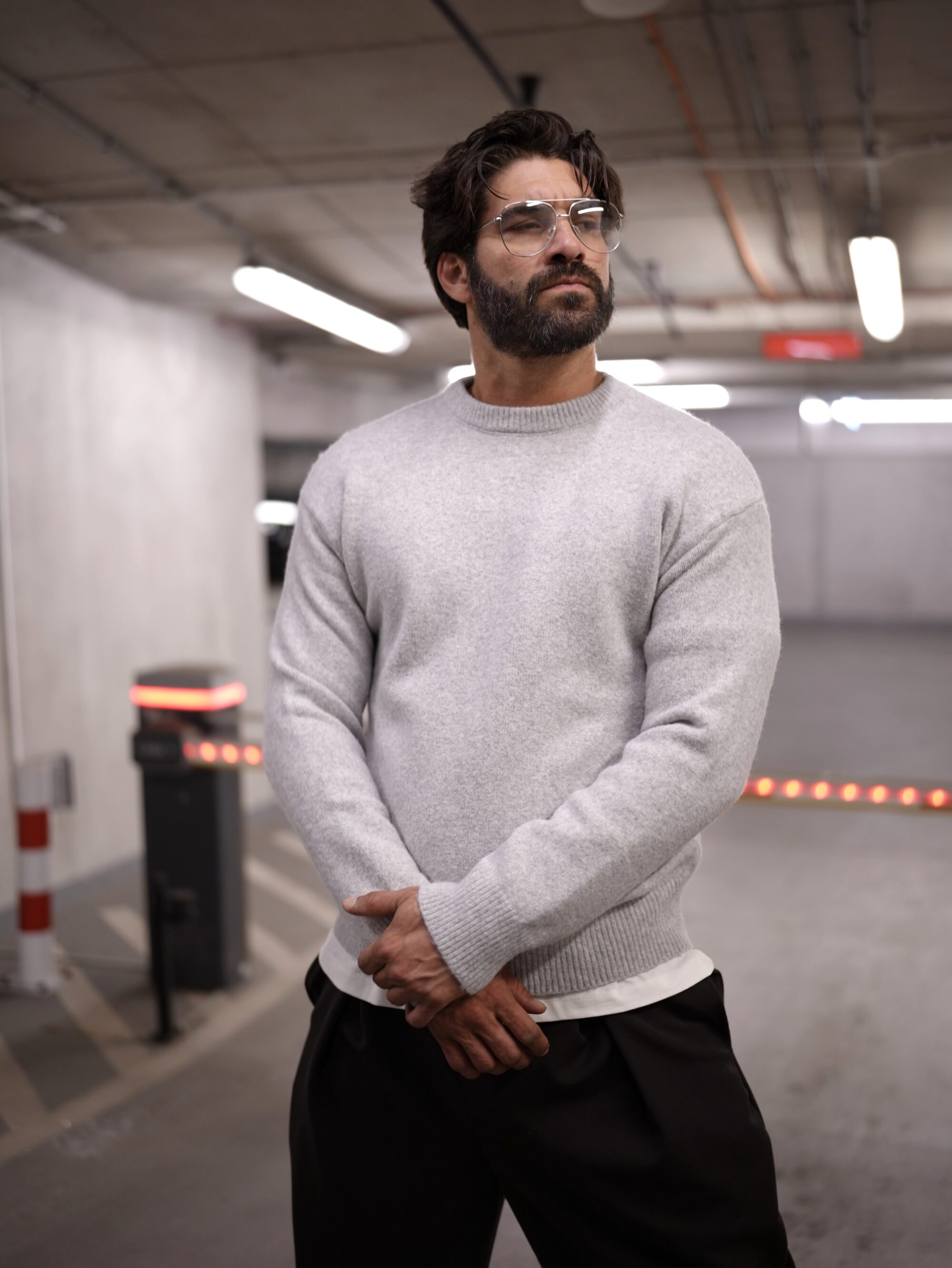 sweter CAIRO 130 Sweter męski CAIRO 2026 Szary