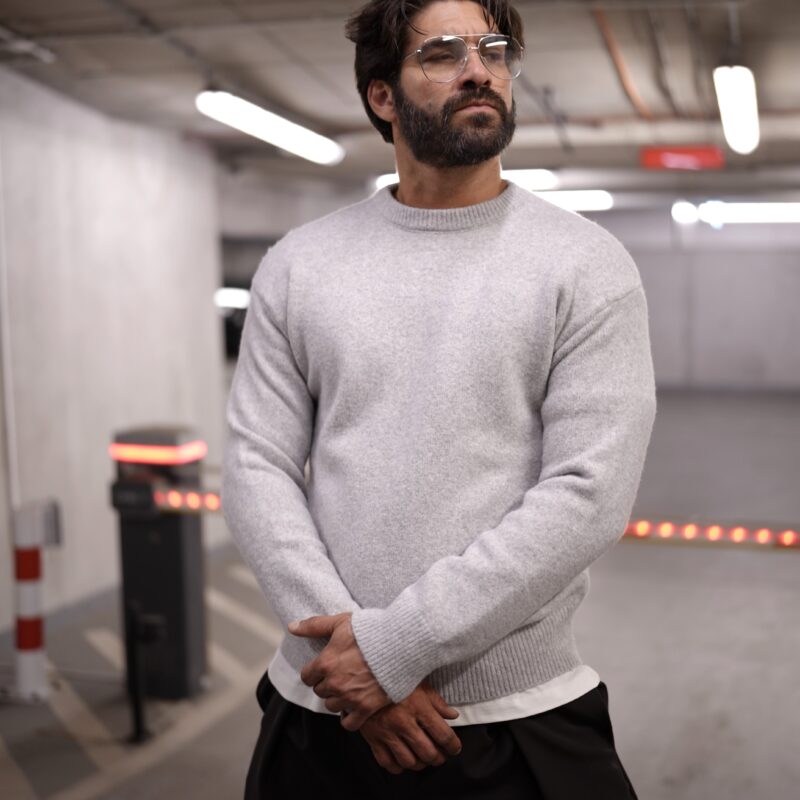 sweter CAIRO 130 Sweter męski CAIRO 2026 Szary