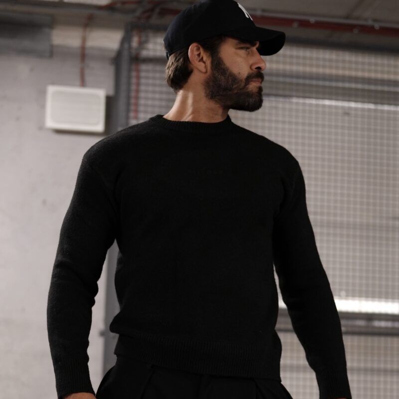 sweter CAIRO 131 Sweter męski CAIRO 2026 Czarny