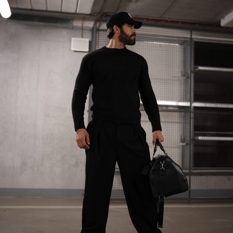 sweter CAIRO 131 Sweter męski CAIRO 2026 Czarny