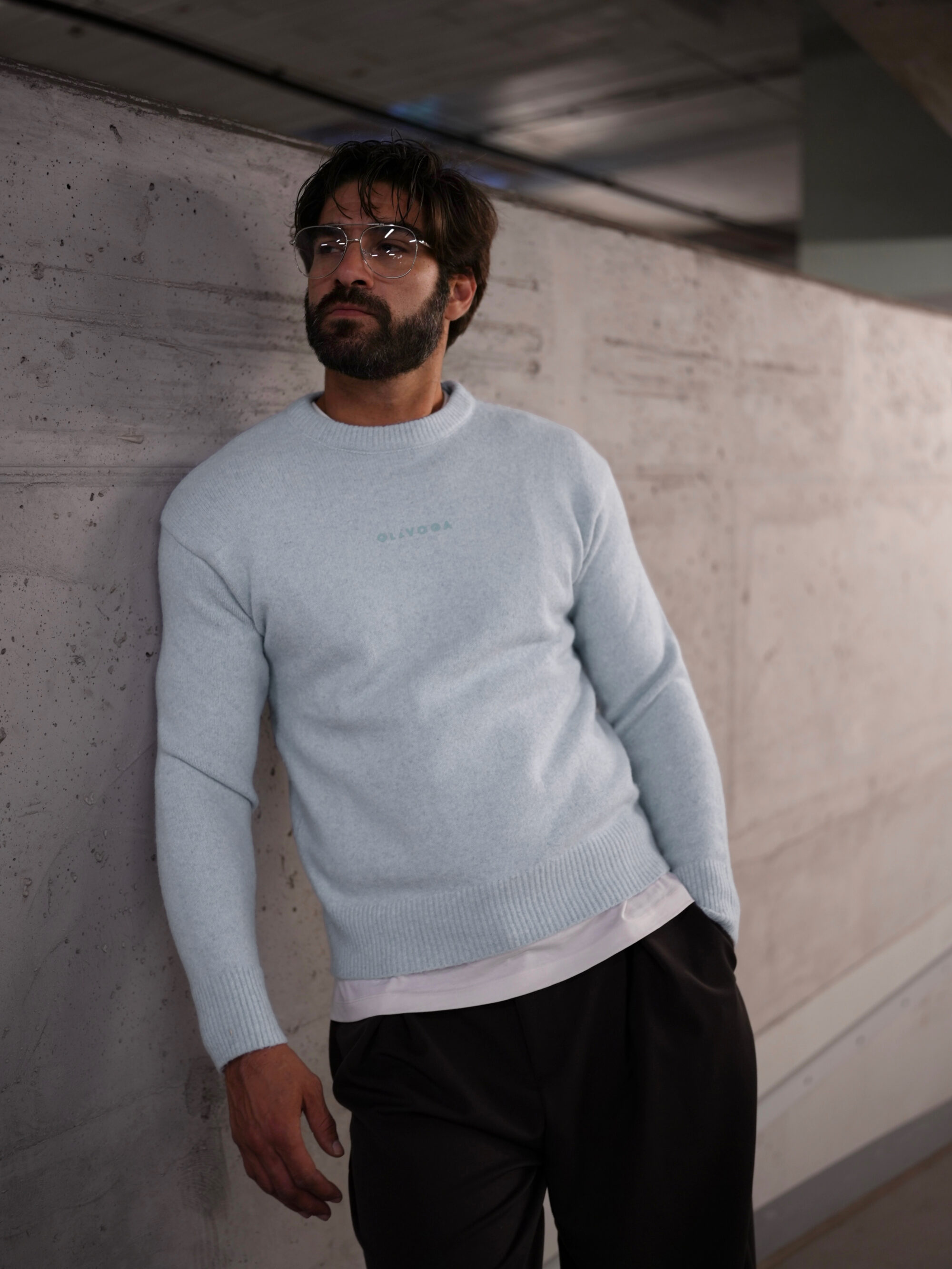 Sweter męski CAIRO 2026 Niebieski